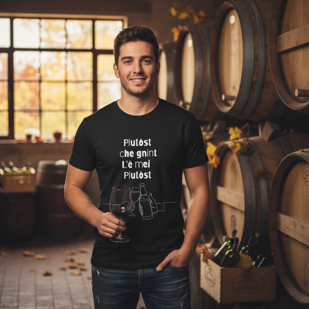 uomo in posa con maglia nera piutost  mariminum