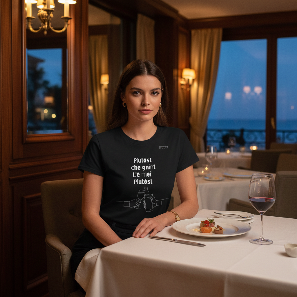 donna che indossa la maglia nera piutost - mariminum